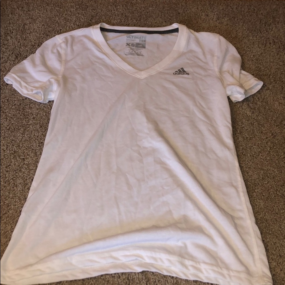 White adidas v-neck